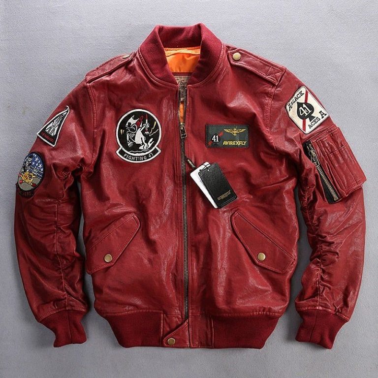 Pilot Inspired Sheepskin Bomber Jacket